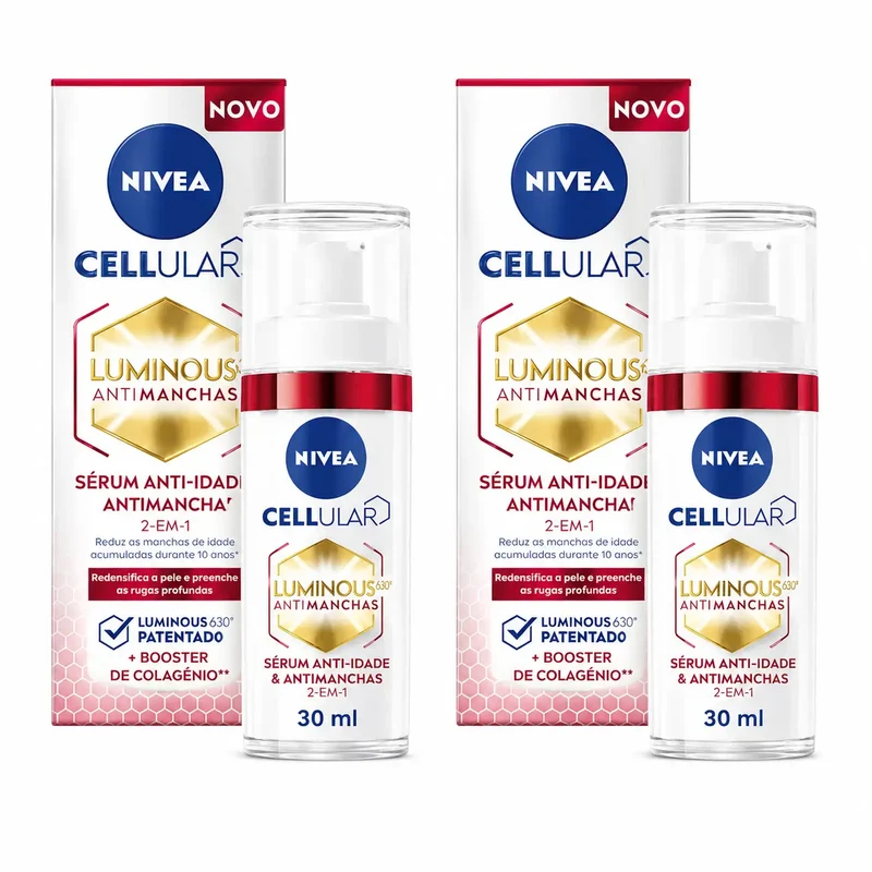 Nivea Cellular Luminous 630 2 em 1 Anti-Blemish & Anti-Ageing Face Serum, 30 ml, embalagem 2