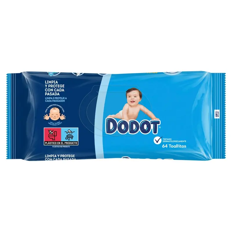 Toalhetes de bebé Dodot, 64 peças