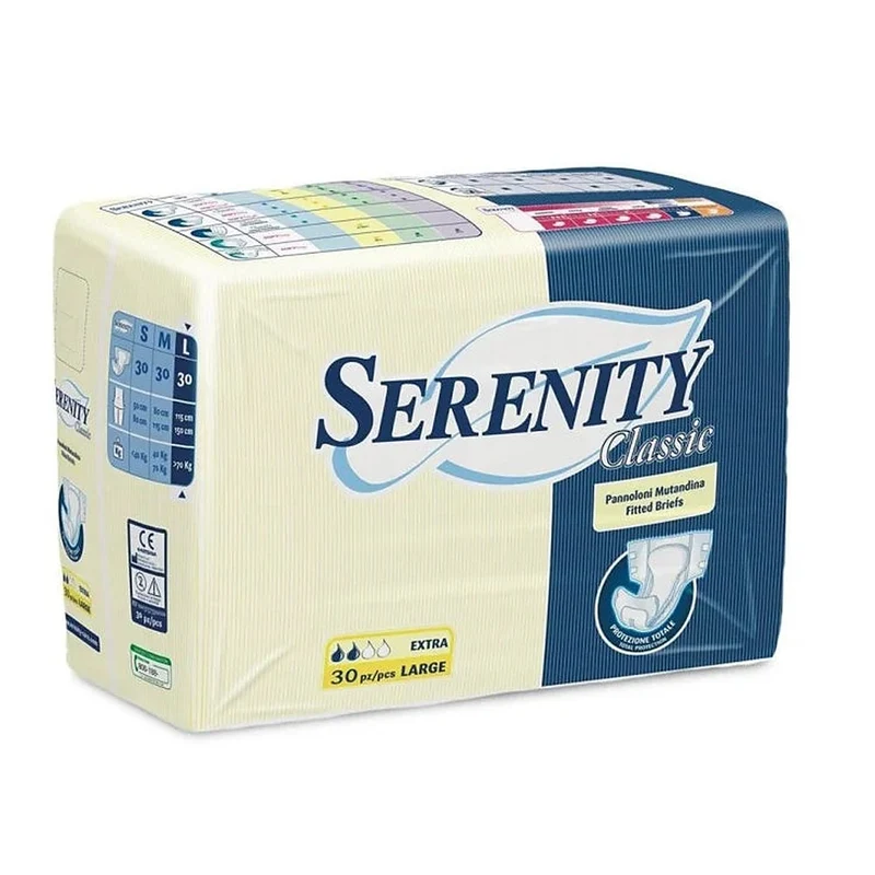 Serenity Classic Pannolone Mutandina Extra Taglia Large 30 Pezzi — Incontinenza