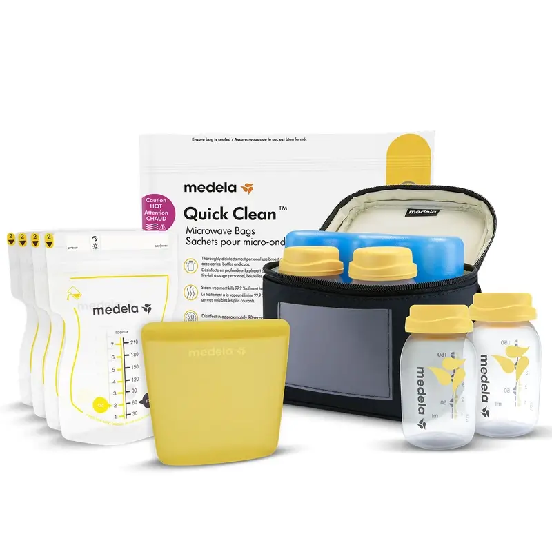 Conjunto Mini da Medela para armazenamento de leite materno