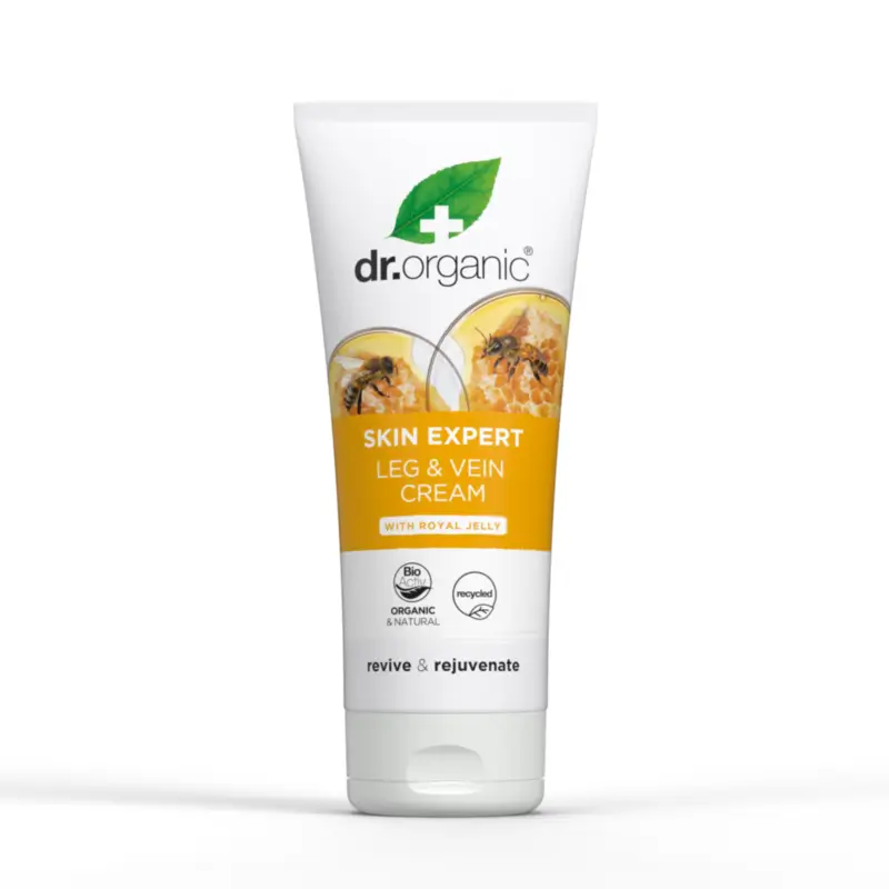 Dr.Organic Creme para Pernas Leves Skin Expert com Geleia Real, 200 ml