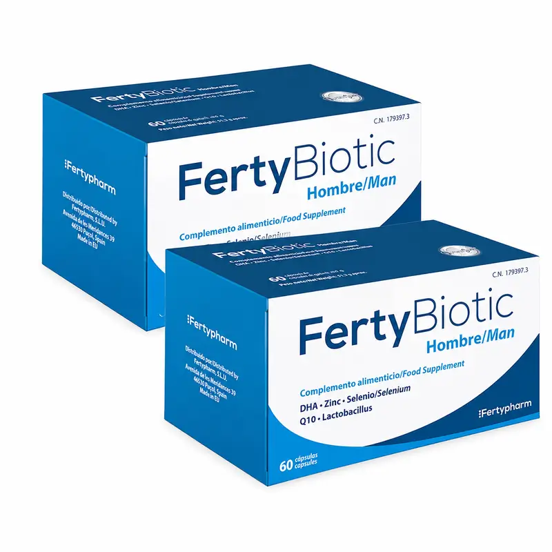 Fertybiotic Homem, Embalagem de 2 x 60 cápsulas
