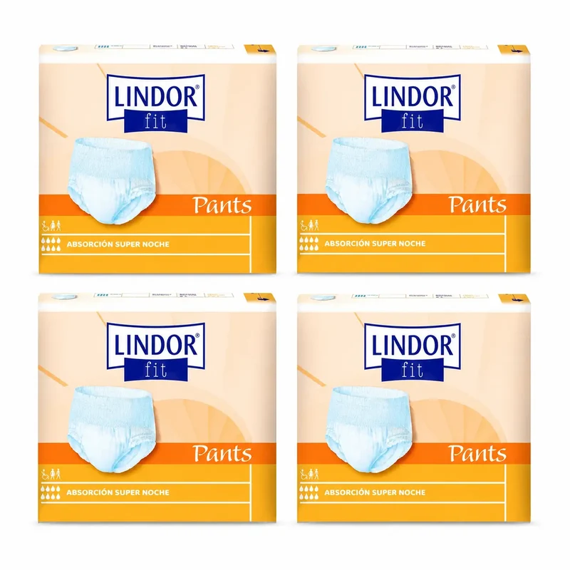 Fraldas Lindor Fit Pants para o dia, tamanho L, 80 unidades, embalagem de 4