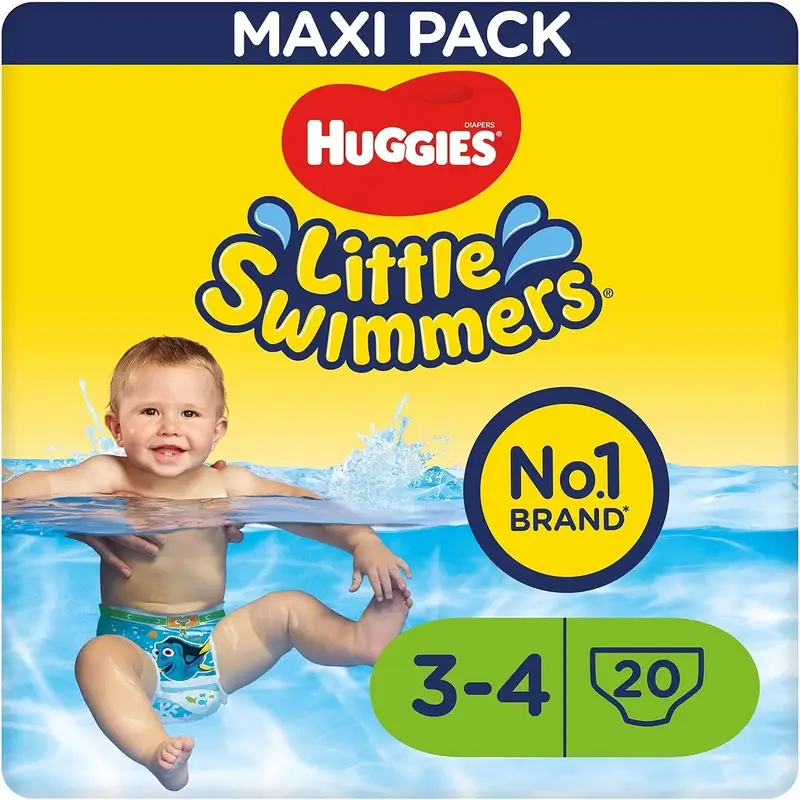 Huggies Little Swimmers Tamanho 3-4 (7 - 15 kg), Fraldas de banho, 20 unidades
