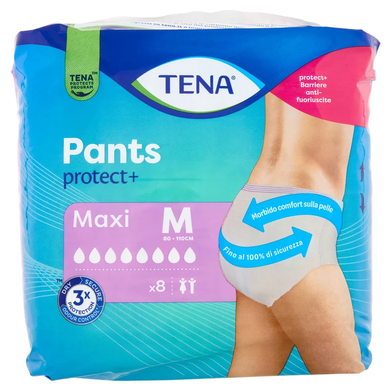 Tena Pants Protect+ Maxi M 8 Pz — Mutandine Assorbenti