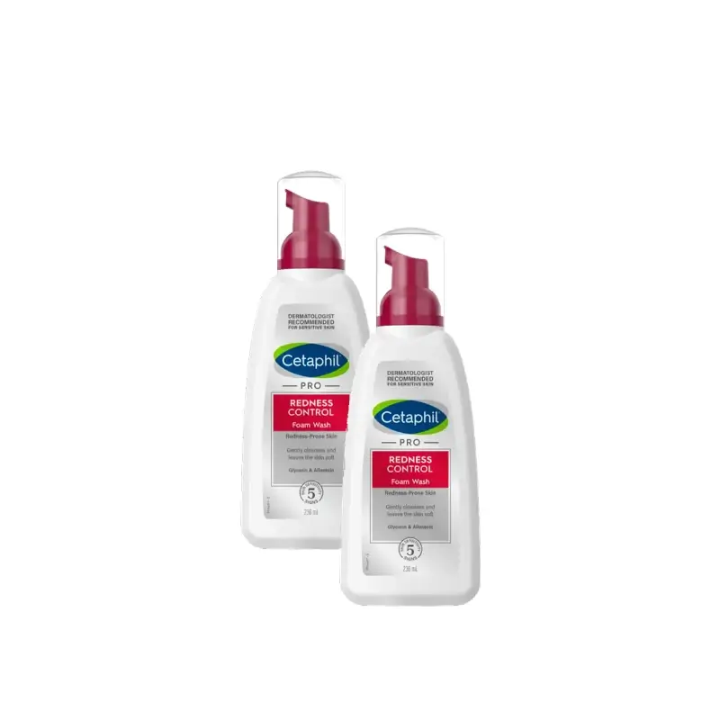 Cetaphil Pro Redness Control Espuma de Limpeza 235 ml, embalagem com 2 unidades