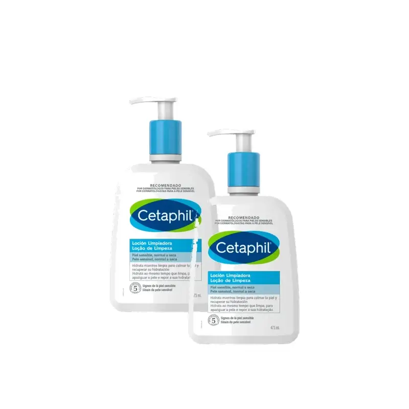 Cetaphil Loção de Limpeza 473 ml, embalagem com 2 unidades