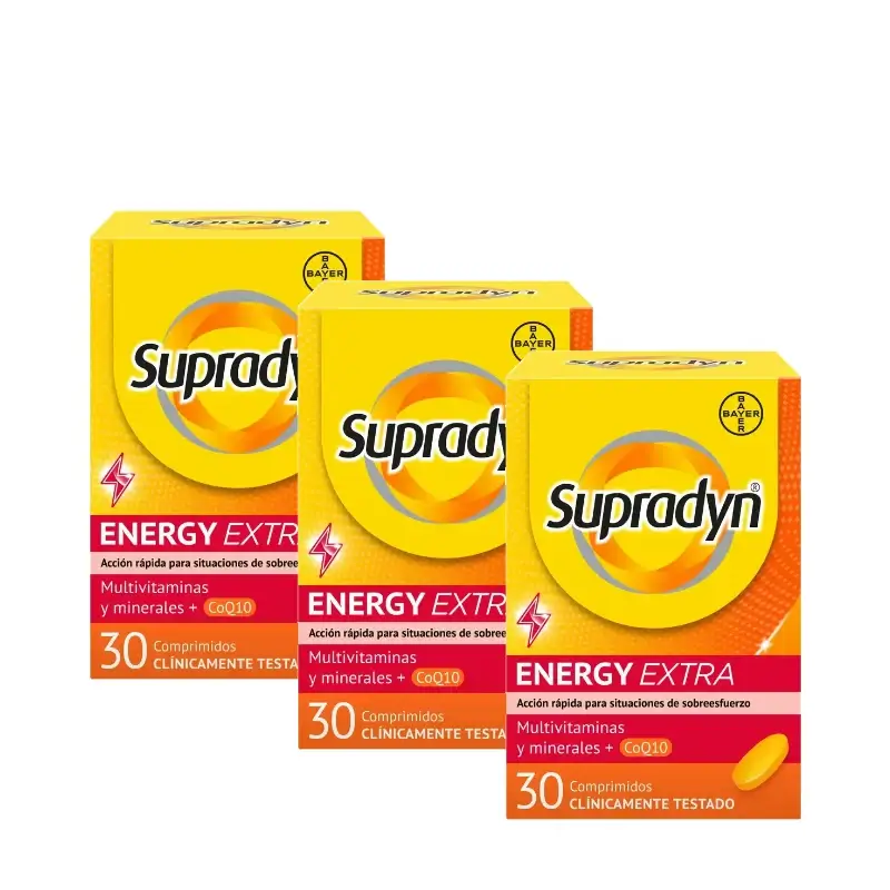 Supradyn Energy Extra Desporto: Vitaminas e Energia, Embalagem de 3 x 30 comprimidos
