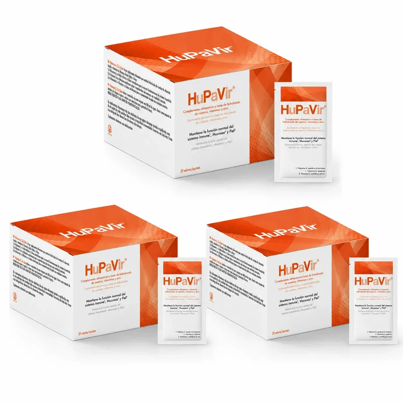 Hupavir 20 saquetas, embalagem de 3