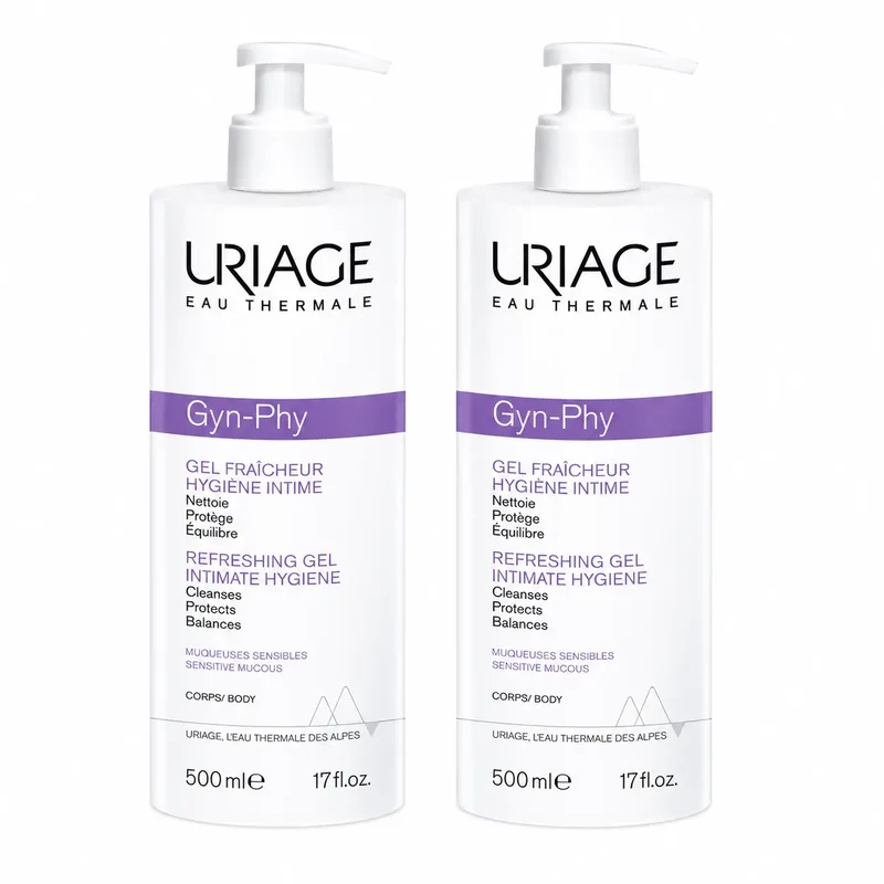 Uriage Gynphy Gel Íntimo, 500 ml, embalagem com 2 unidades