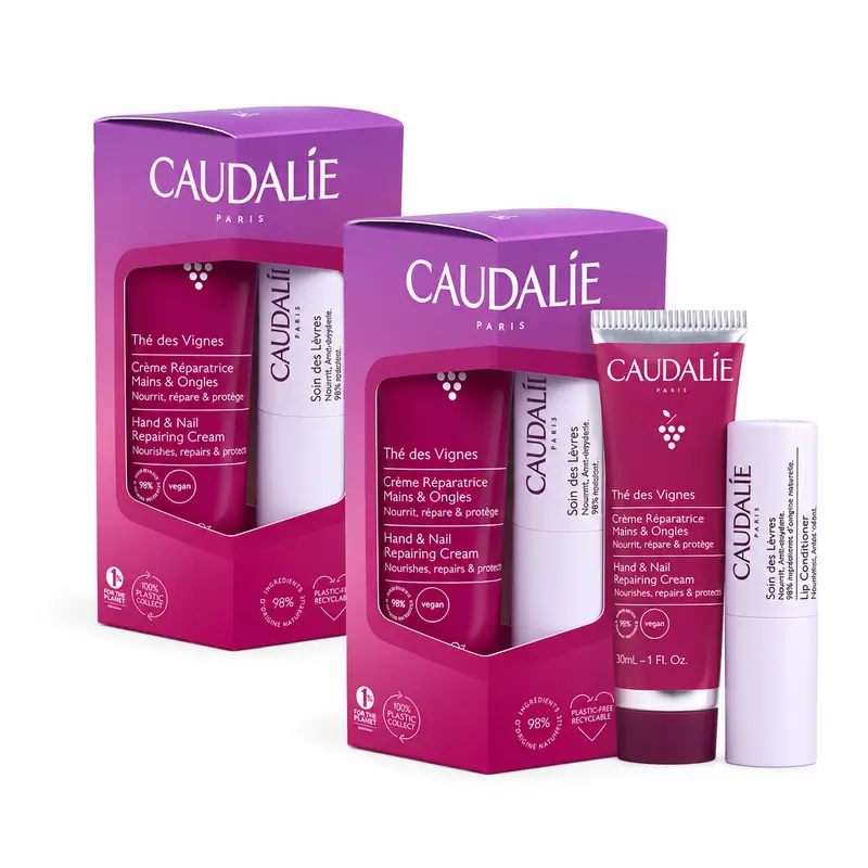 Caudalie Thé Des Vignes Conjunto para Mãos e Lábios, Embalagem de 2