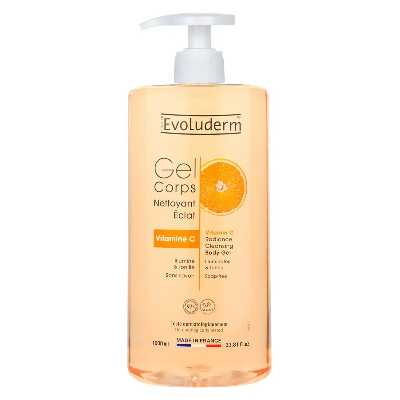 Evoluderm Gel de Limpeza Corporal Vitamina C, 1000 ml
