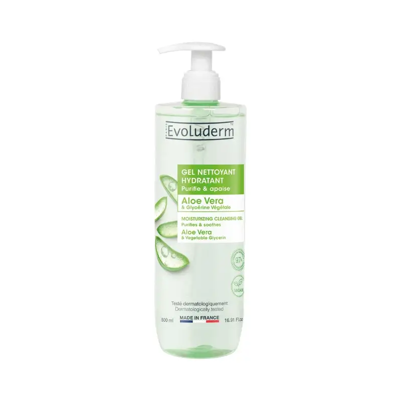 Evoluderm Gel de Limpeza Aloé Vera, 500 ml