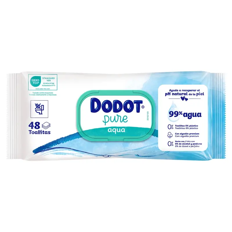 Dodot Toalhetes aquáticos Dodot Total Care, 48 unidades