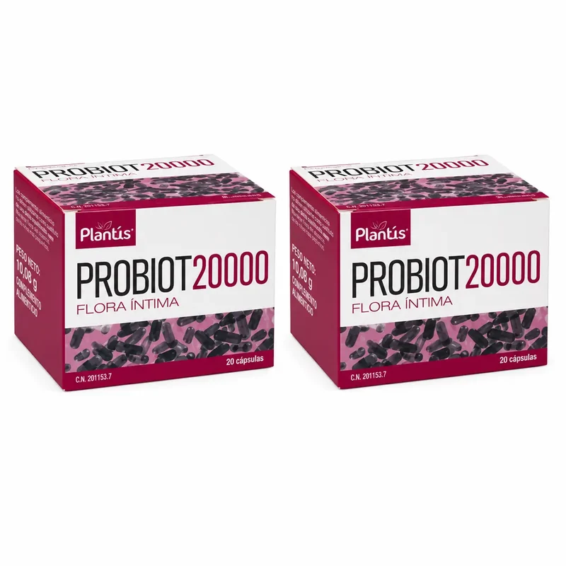 Plantis Probiot 20000 Flora Íntima 15 saquetas de 6 g, embalagem de 2