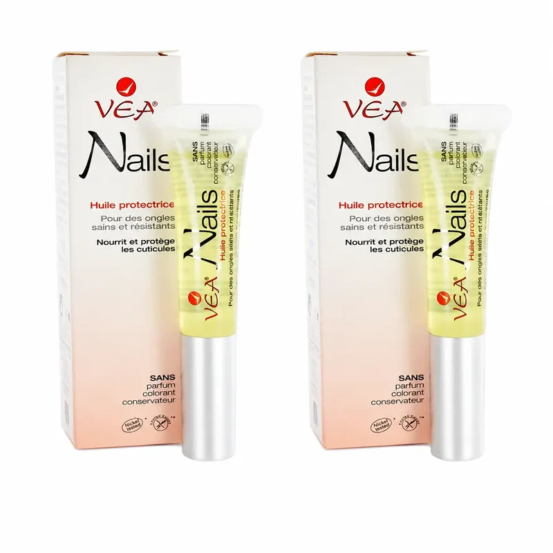 Veja Nails Óleo Protetor para Unhas 8 ml, embalagem com 2 unidades