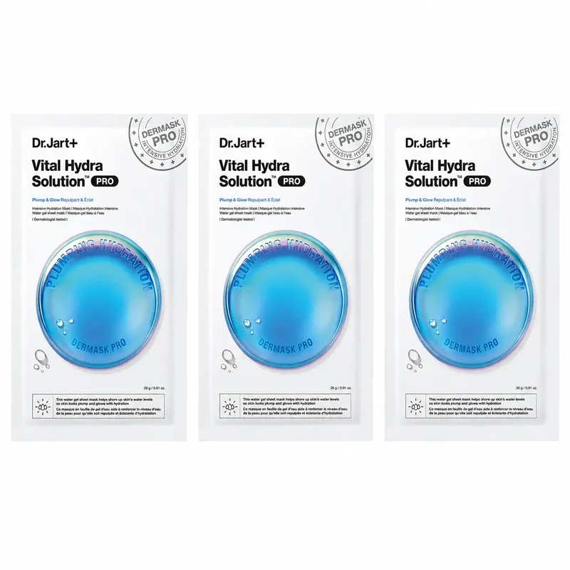 Dr.Jart+ Dermask Vital Hydra Solution Pro Máscara Facial Hidratante, 26 Gr , embalagem 3