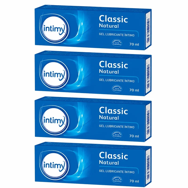 Urgo Intimy Classic Gel Lubrificante Natural 70 ml, embalagem de 4