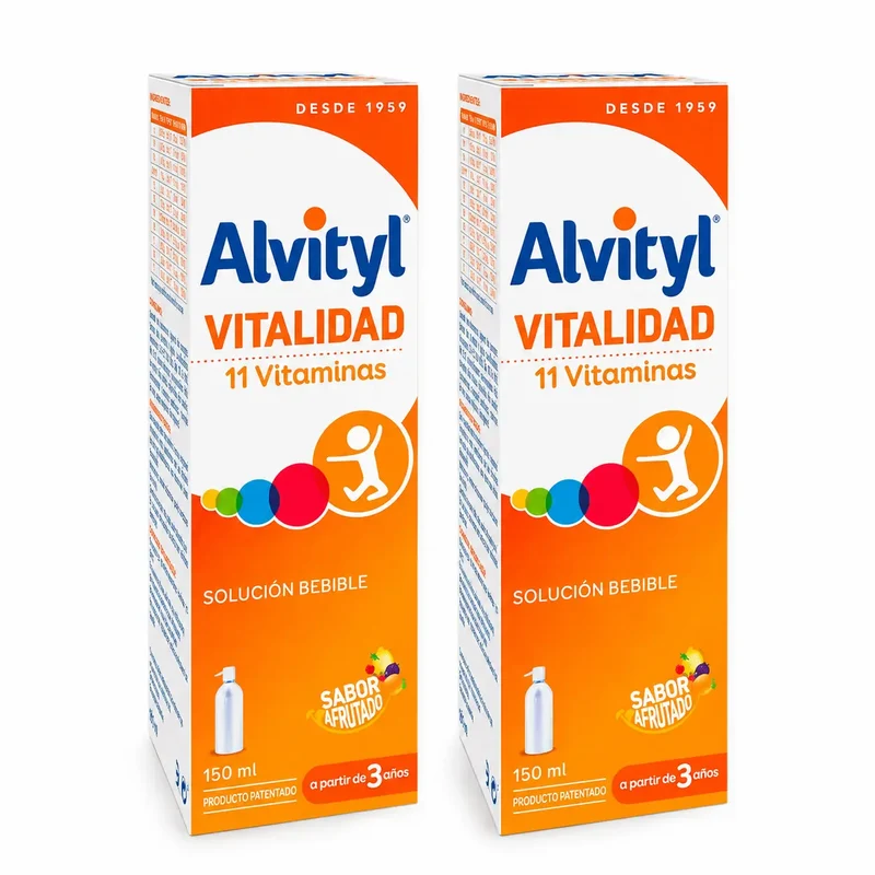 Urgo Alvityl Vitalidade 11 Vitaminas 150 ml, embalagem de 2