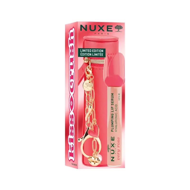 Nuxe Very Rose Very Rose Sérum Repolpante para os Lábios 8 ml + Estojo para os Lábios de Oferta, 8 ml