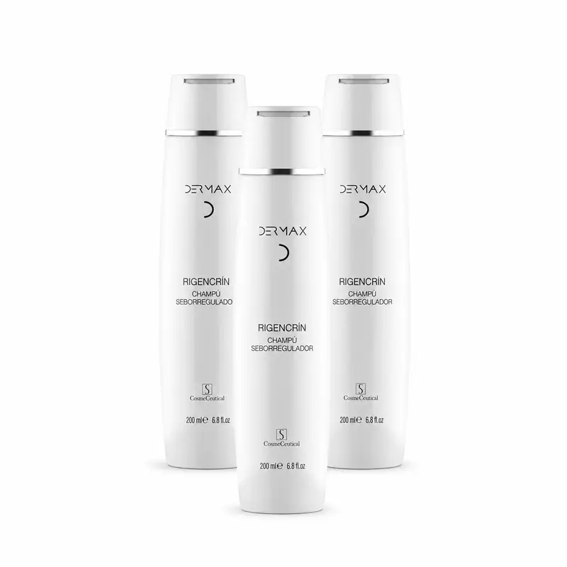 Dermax Rigencrín Champô Seborregulador, Embalagem de 3 x 200 ml