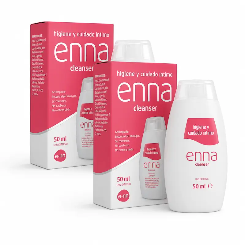 Enna Cleanser Gel de Limpeza Íntima Higiene e Cuidado, 2 x 50 ml