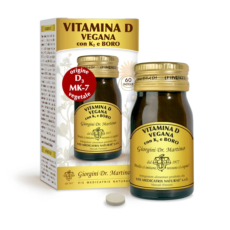 Dr Giorgini Vitamina D Vegana con K2 e Boro 500 mg 30 g — Pastiglie