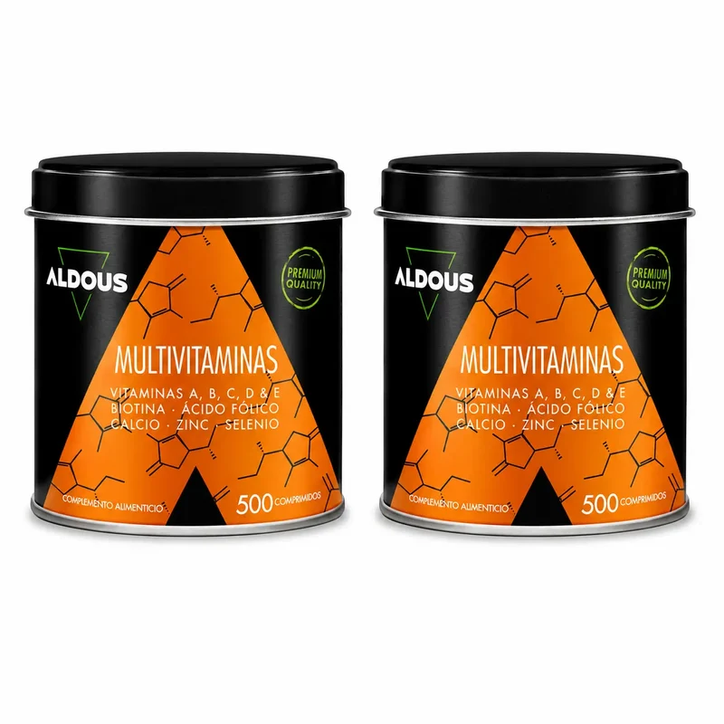 Aldous Bio Multivitamins Vitamina C, D, E, A, Vitaminas B, Biotina, Ácido Fólico, Cálcio, Zinco, Selénio , 500 cápsulas, embalagem 2
