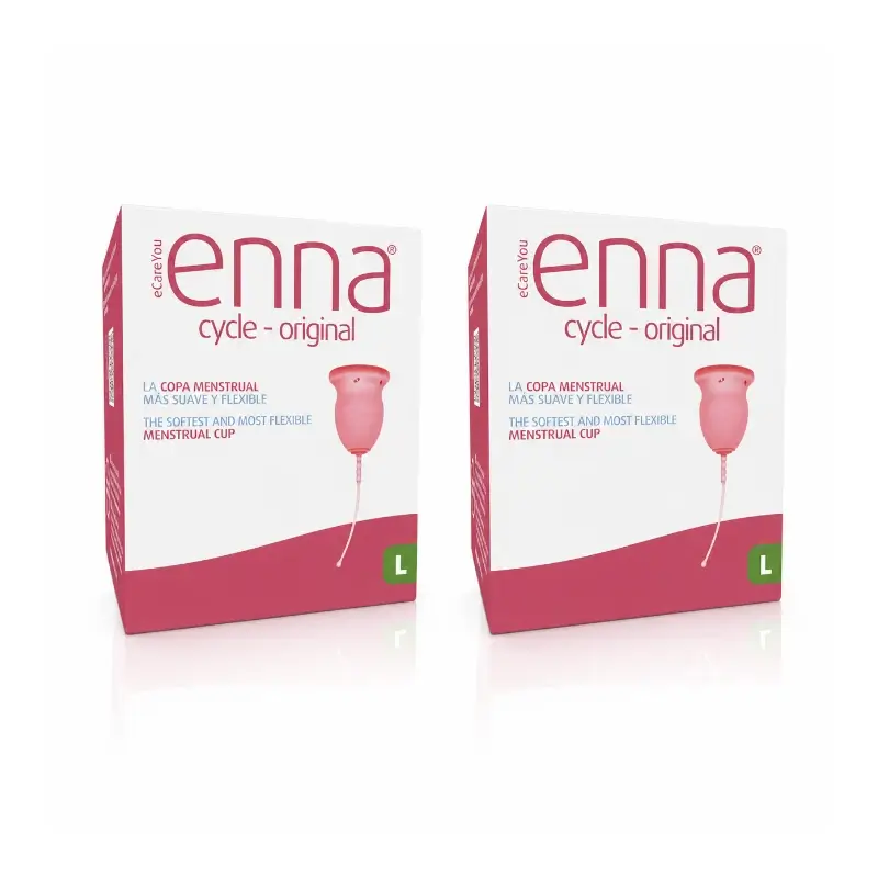 Copo menstrual Enna Cycle Original tamanho L, embalagem com 2 unidades