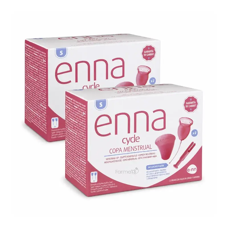 Copo menstrual Enna Cycle Easy, tamanho M, 2 copos + caixa de esterilização 2 unidades 4 copos