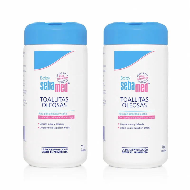 Toalhetes Sebamed Óleo para Bebés 70 unidades, embalagem 2