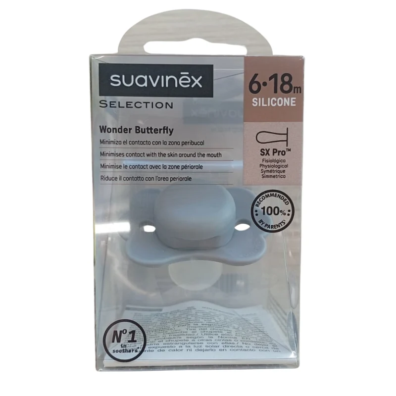 Suavinex Succhietto fisiologico Silicone 6-18 mesi — Succhietto