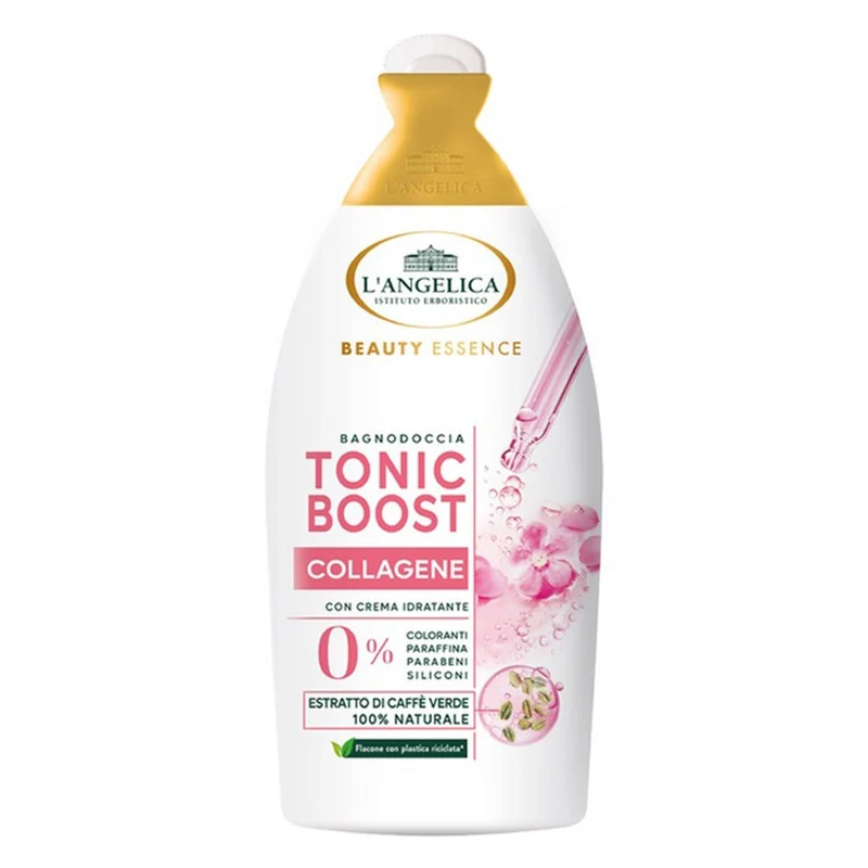 L'Angelica Beauty Essence Tonic Boost Collagene Caffè Verde 520 ml — Bagnodoccia