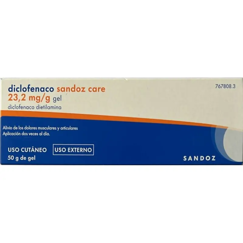 Diclofenac Sandoz Care 23,2 Mg / G Gel de Diclofenac Dietilamina, 50 gramas