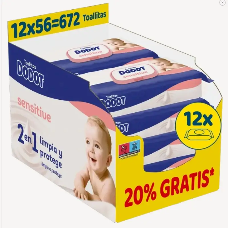 Toalhetes sensíveis Dodot, 12x56, 672 unid.