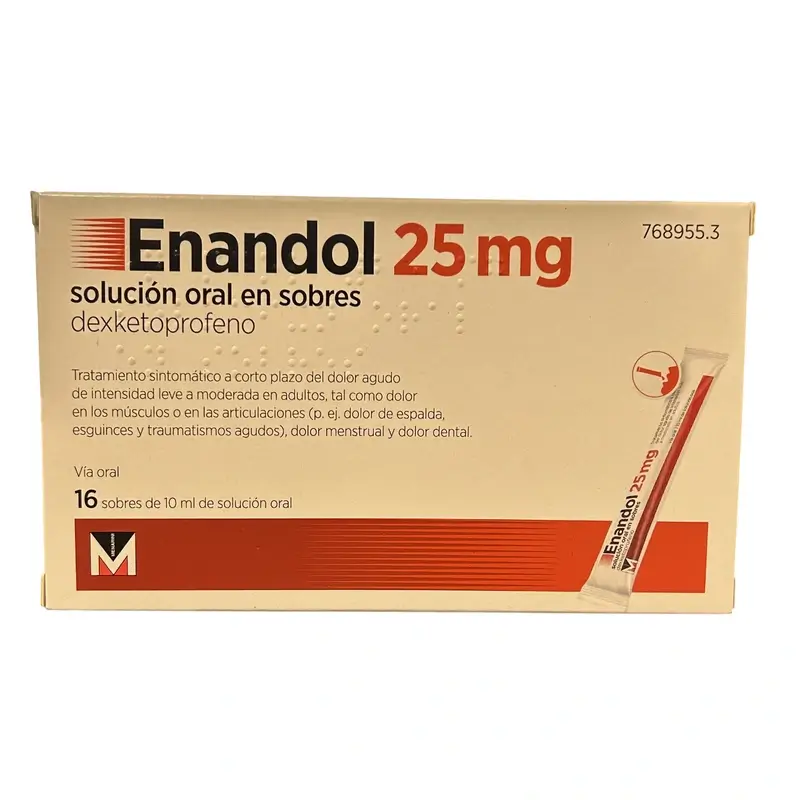 Enandol 25 Mg, 16 saquetas solução oral