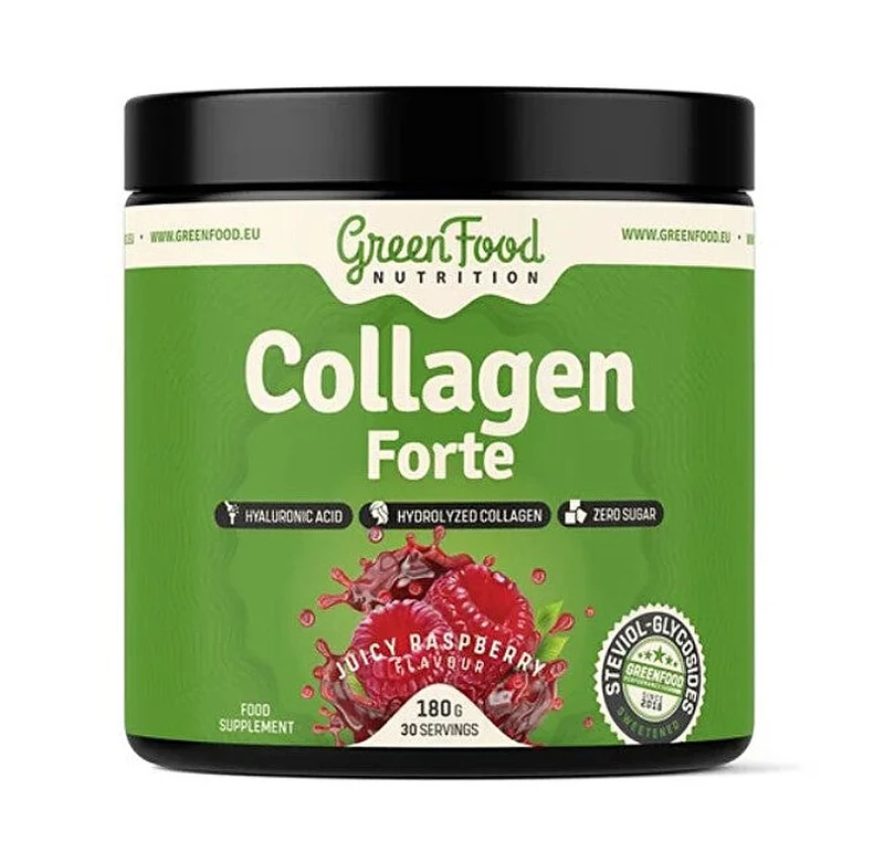 Greenfood Nutrition Collagen Forte Lampone Succoso 180 g — Collagene in Polvere