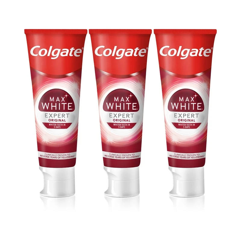 Colgate Dentifricio Max White Expert Original 3 x 75 ml — Dentifricio