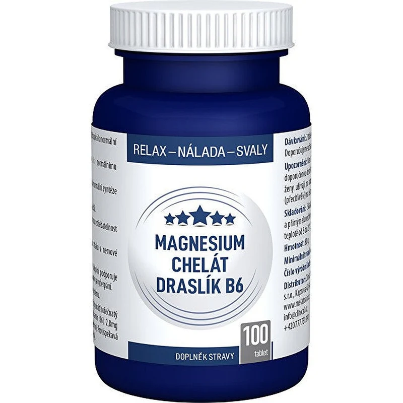 Clinical Chelato Di Magnesio + Potassio B6 100 Compresse — Integratore minerali