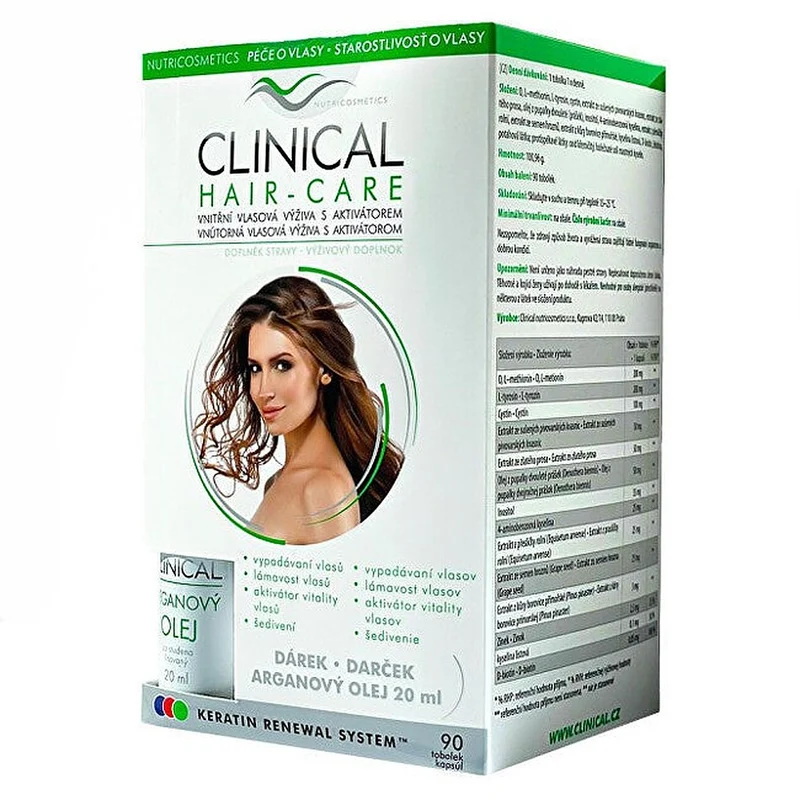 Clinical Cura Dei Capelli + Olio Di Argan 90 Capsule + 20 ml — Integratore per capelli