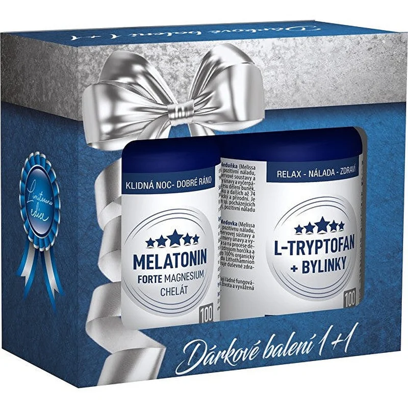 Clinical Melatonina Forte Chelato Di Magnesio 100 Compresse + L-Triptofano, Erbe 100 Compresse — Integratore