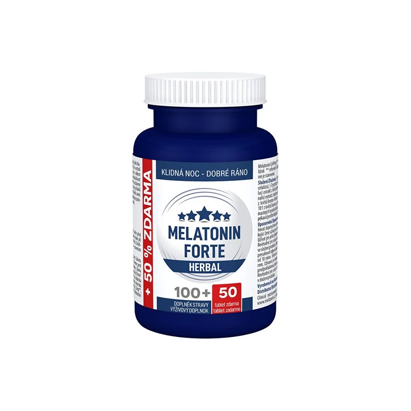 Clinical Melatonina Forte Herbal 100 + 50 Compresse — Integratore melatonina