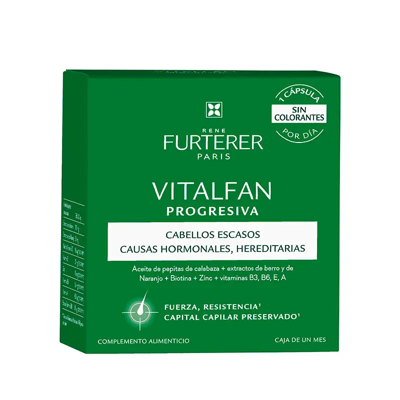 René Furterer Vitalfan Perda de cabelo progressiva, 30 cápsulas