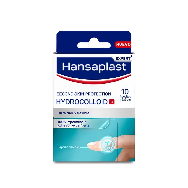 Hansaplast Second Skin Protection Hydrocolloid Dressing Tamanho S , 10 pensos 1,9x6cm