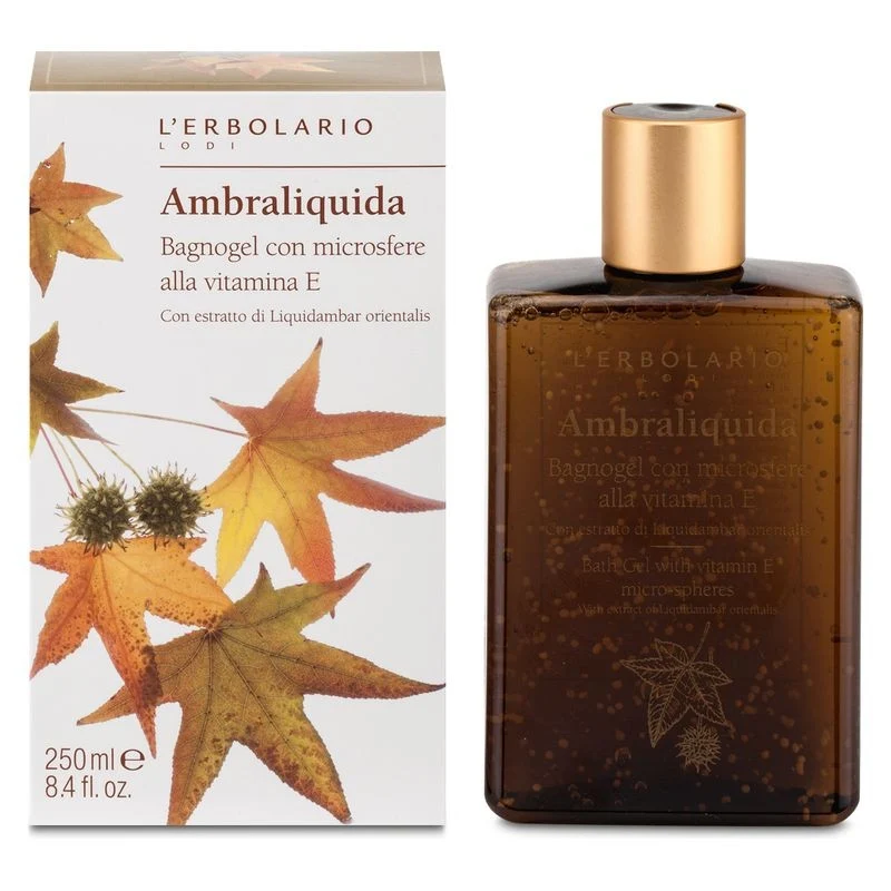 L'erbolario Ambraliquida Bagnogel Con Microsfere Alla Vitamina E 250 ml — Bagnoschiuma