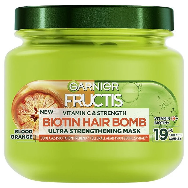 Garnier Maschera Fructis Vitamina C & Strength Biotin Hair Bomb — Maschera capelli