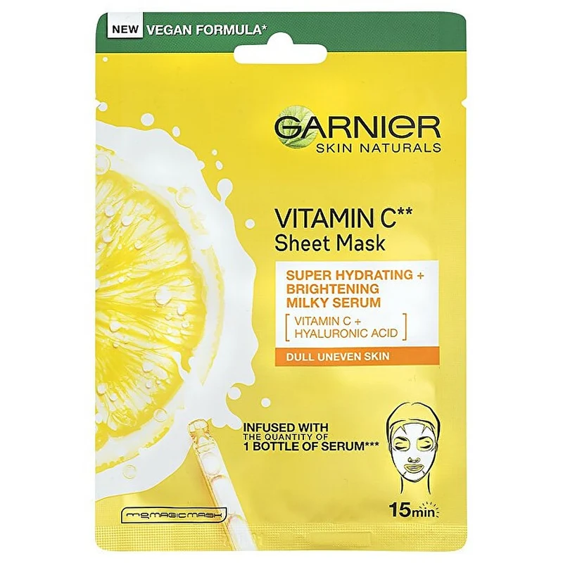 Garnier Skin Naturals Vitamina C 28 g — Maschera Viso in Tessuto