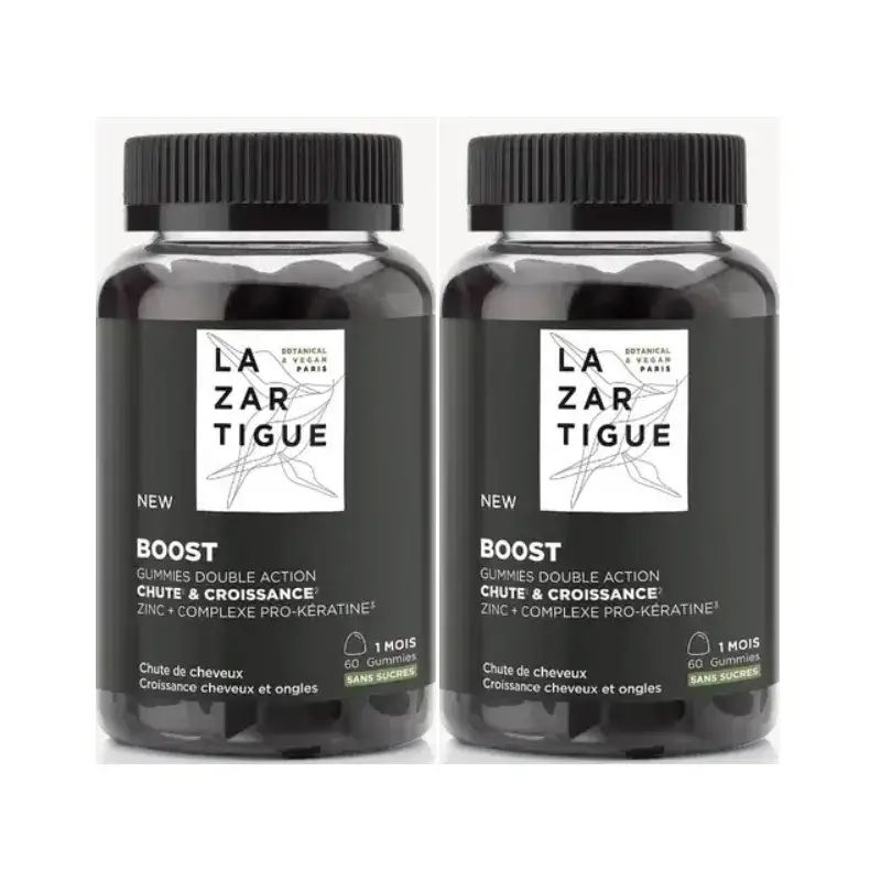Lazartigue Gummies Hair Loss, Embalagem 2 x 60 unidades