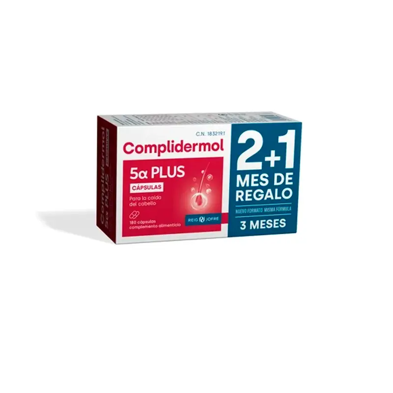 Complidermol 5-Alpha Plus Pack 3 Meses, 180 cápsulas