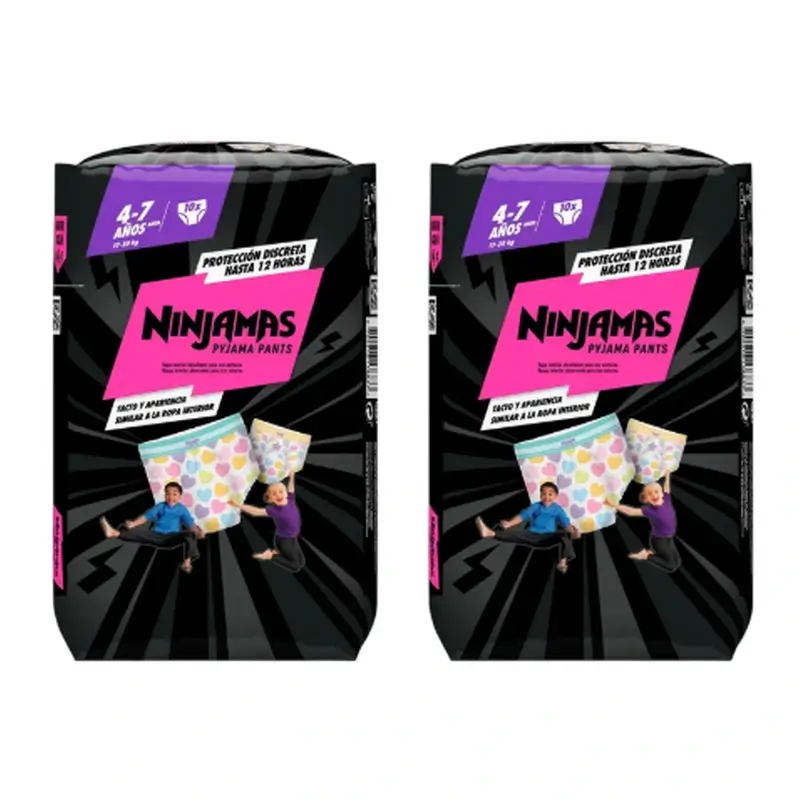 Dodot Ninjamas tamanho 7 Coração, fraldas 2X10